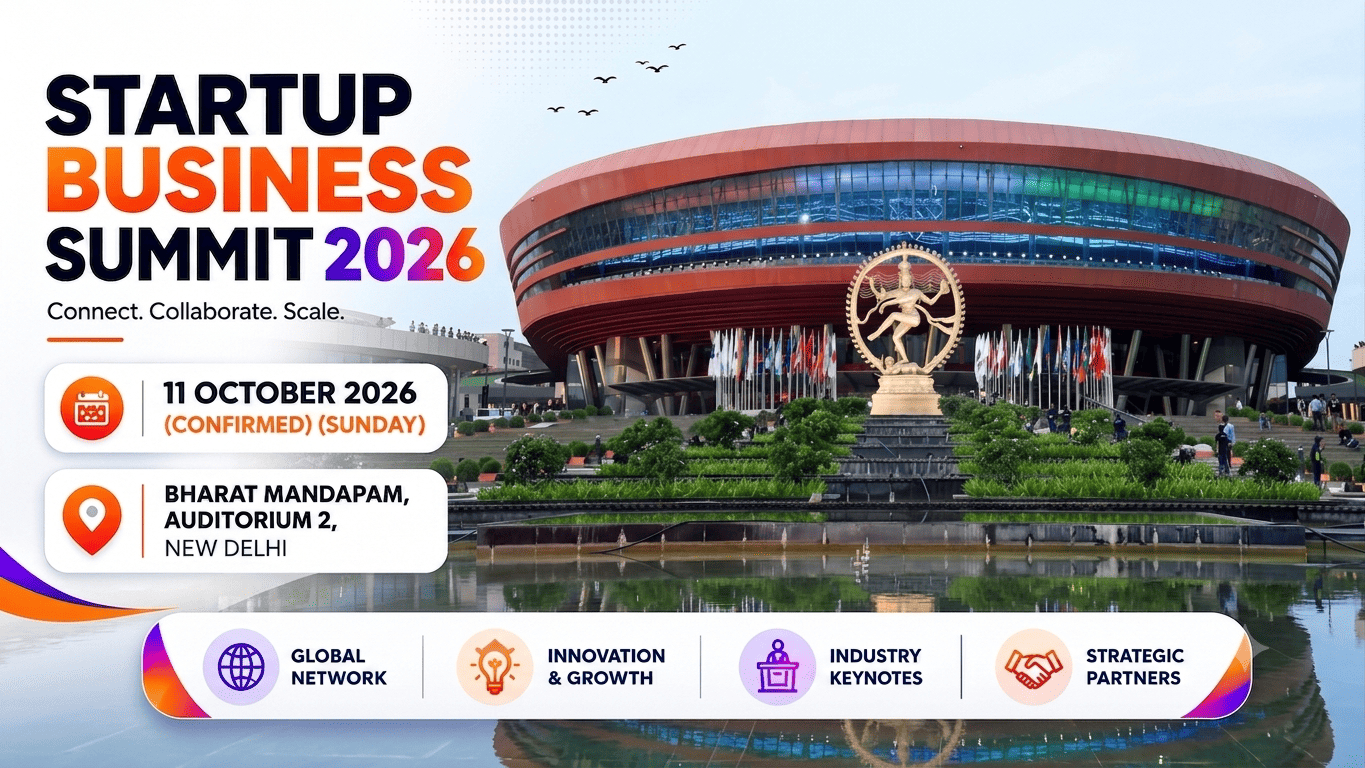 Startup Business Summit 2026 at Bharat Mandapam, Auditorium 2, New Delhi